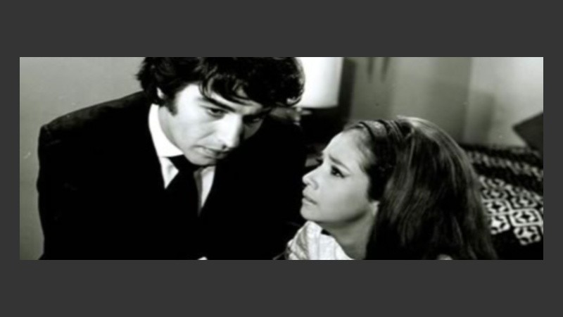 Sandro y Soledad Silveyra en una película que los tuvo de protagonistas.
