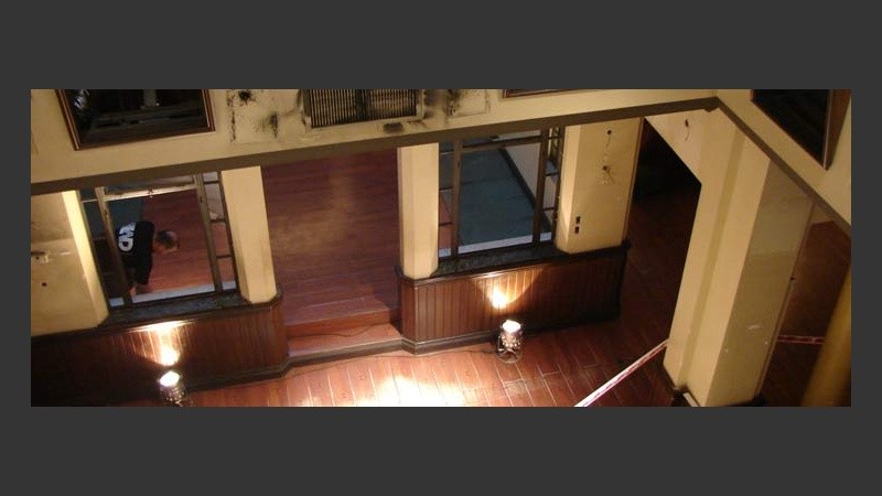 El interior del edificio, despojado de todos los adornos del bar