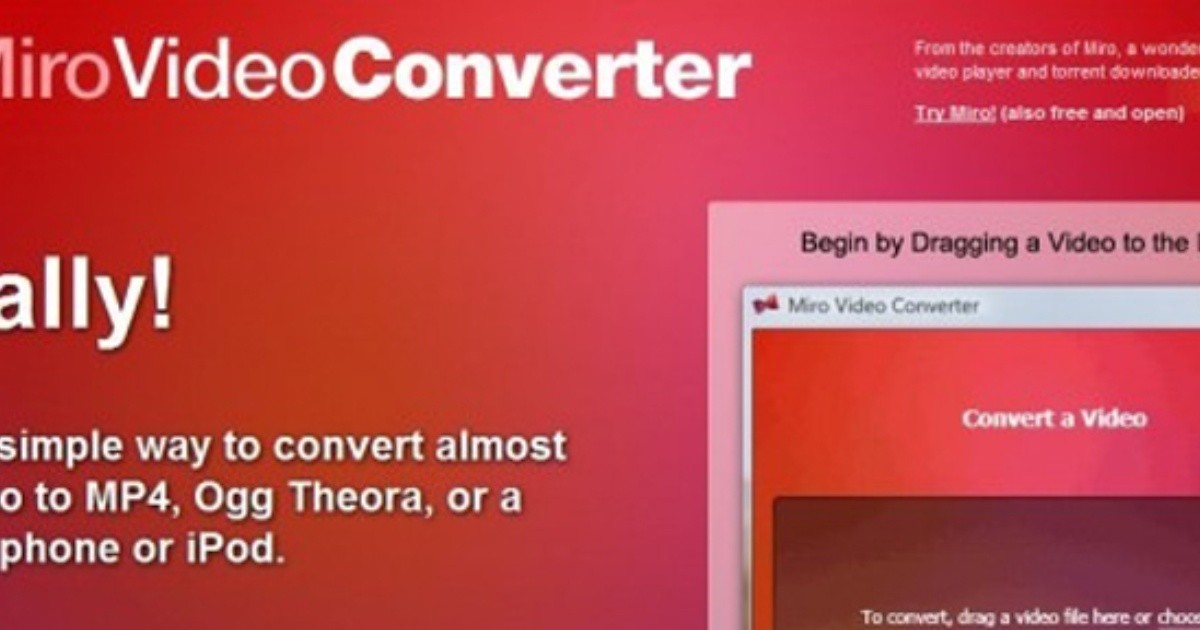 Miro Video Converter 2.0, para convertir videos en varios formatos