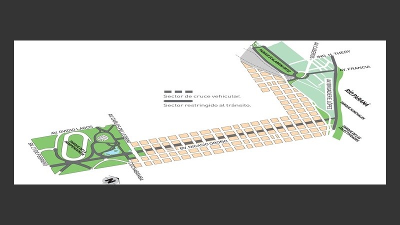 El mapa de los recorridos del programa 