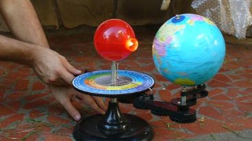 Un modelo de sol y tierra para ver cómo incide uno sobre el otro.