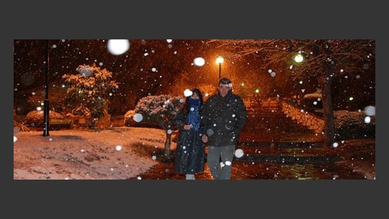 Nevada en las Sierras Chicas de Córdoba.