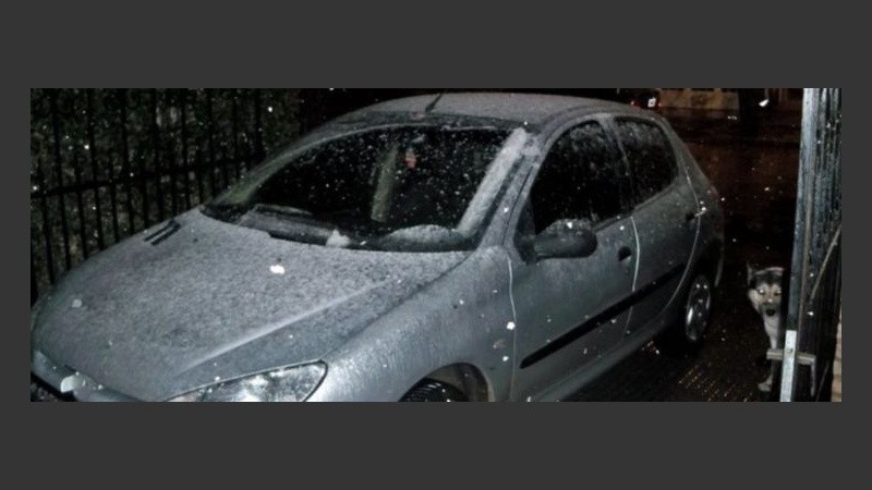 Nieve en la localidad de San Jorge.