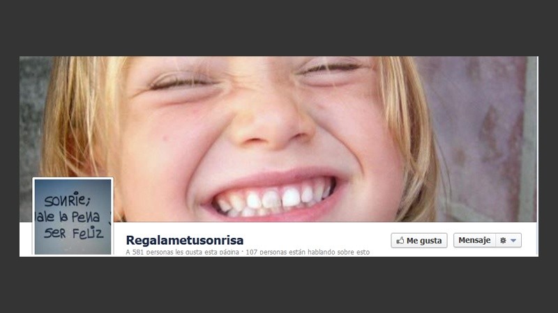 Un minuto para sonreir y compartir la imagen en facebook, el objetivo de la movida.