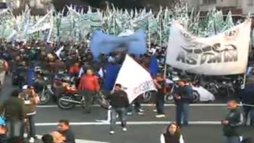 La concentración en las cercanías de plaza de Mayo.