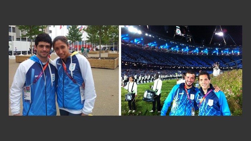 A la izquierda, Federico Molinari en la villa olimpica. A la derecha Agustin Mazzilli, en el estadio