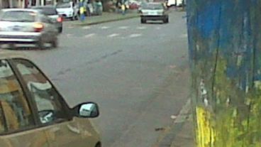 Azul y amarillo en todo el barrio.