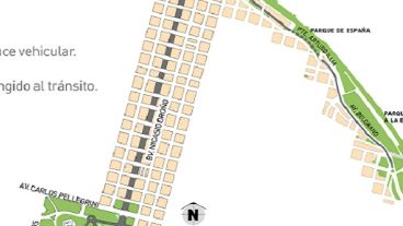 El nuevo tramo por Belgrano (hacé click para ver mapa completo).