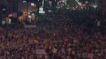 Las primeras imágenes de la protesta en Capital.