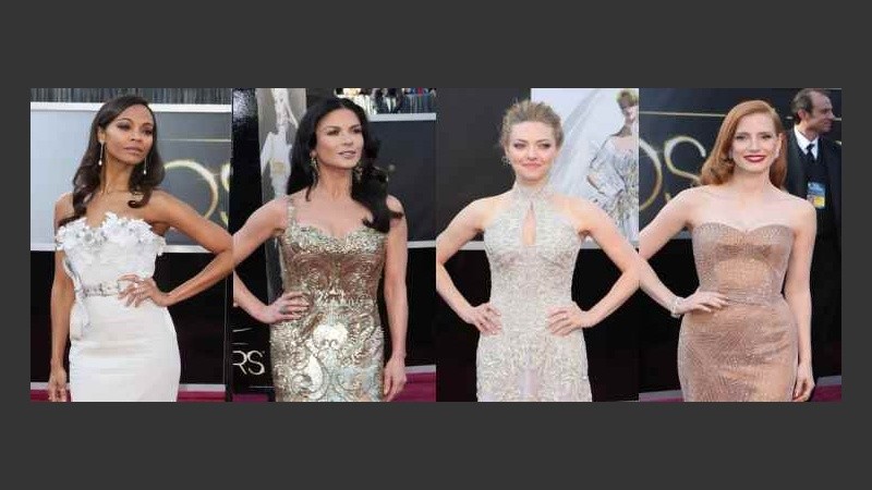 Zoe Saldana, Catherine Zeta-Jones, Amanda Seyfried y Jessica Chastain.