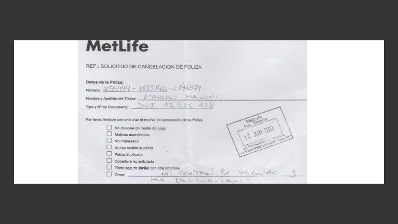 El pedido de baja del servicio fue realizado el 17 de junio pasado.