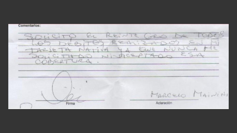 Marcelo exige el reintegro ya que 