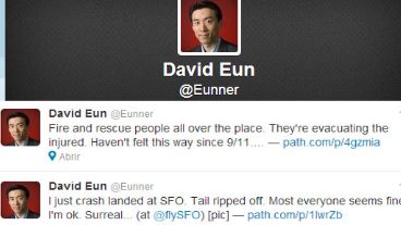 Los primeros mensajes (con foto) del "pasajero tuitero".