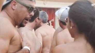 El ex futbolista y sus amigos se divirtieron en Las Vegas.