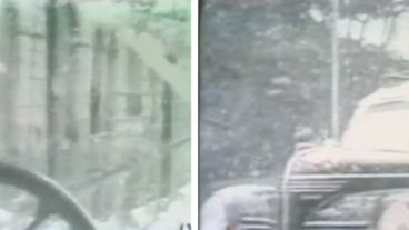 Interior y exterior de un auto, en julio de 1973.