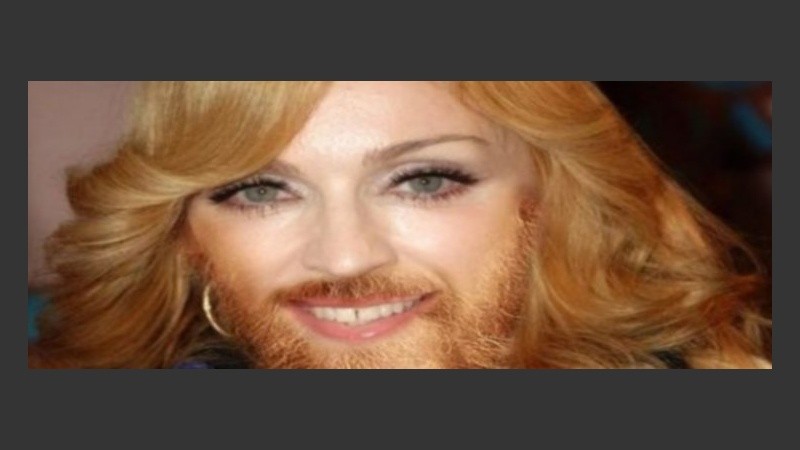 Madonna también tiene su curiosa versión con pelos.