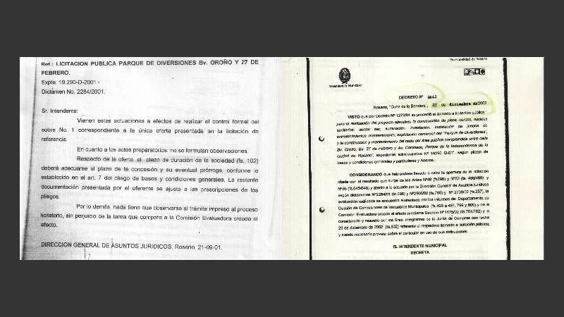 Los expedientes que difundió el edil Cortés.