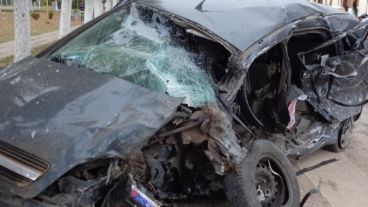 Colisionaron una Chevrolet Meriva, un Corsa y una camioneta Hyundai Santa Fe.