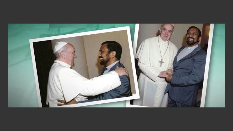 Las fotos del encuentro entre el Papa Francisco y el Padre ignacio Peries.