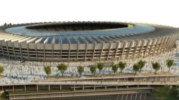 El estadio de Belo Horizonte, donde Argentina chocará con Irán.