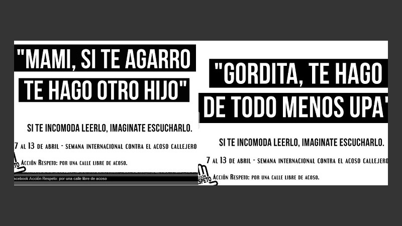 “Si te incomoda leerlo, imaginate escucharlo”, dice la campaña.