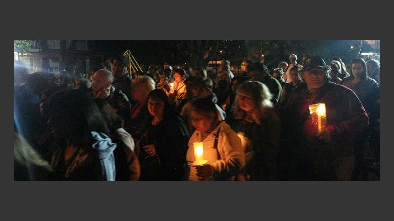 La peregrinación por las calles de Rucci de este viernes.