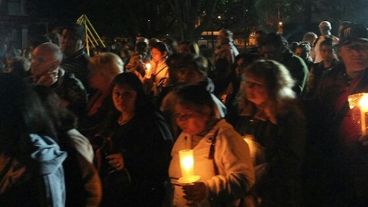 La peregrinación por las calles de Rucci de este viernes.
