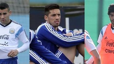 Otamendi, Sosa y Banega, los tres desafectados este lunes.