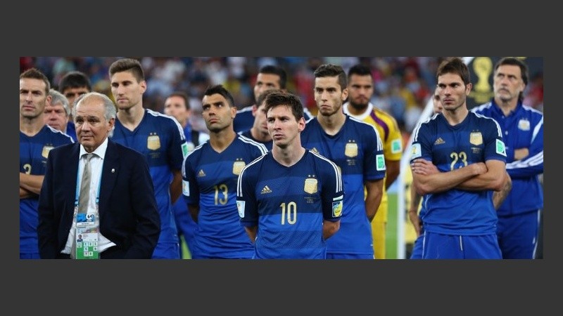 La desazón de todo el plantel argentino.