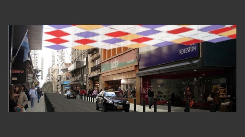 Techos livianos cerca de la peatonal.