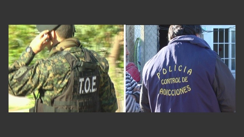 Las TOE y la división de Drogas en el operativo policial en la mañana de Cabin 9.