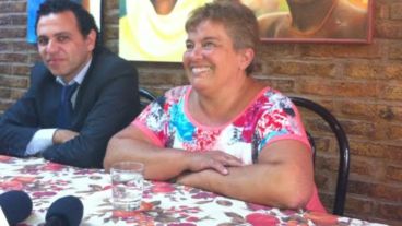 Andrea Novello junto a su abogado Fausto Irure.