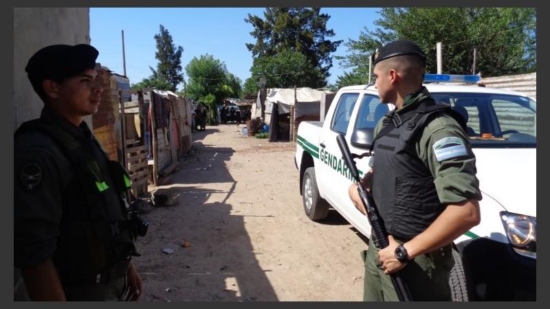 El despliegue de los gendarmes durante el año pasado.