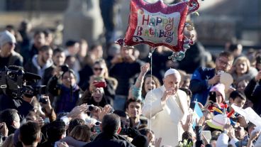 El Papa este miércoles en Plaza San Pedro en el día de su cumpleaños.