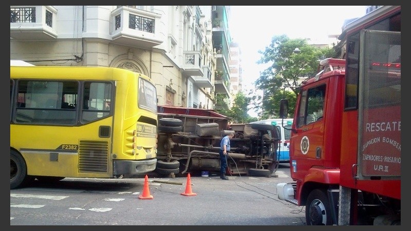 El tránsito estuvo cortado en la zona.