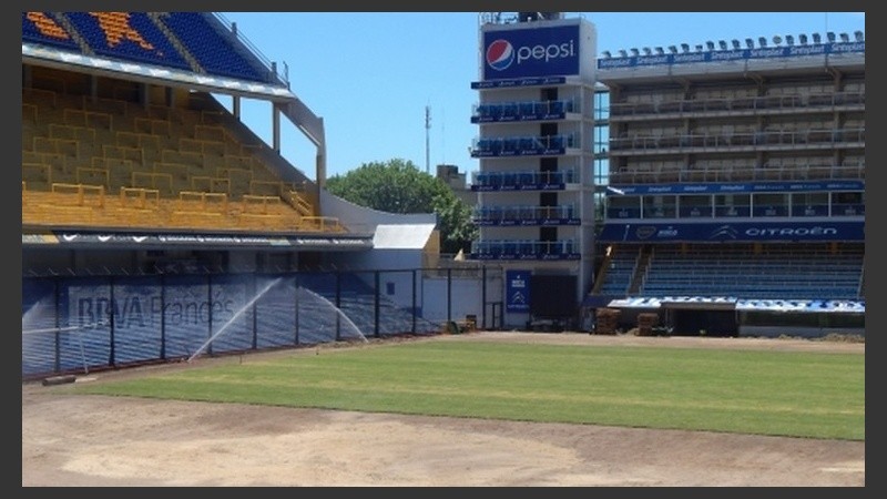Suelo nuevo en el estadio xeneize.