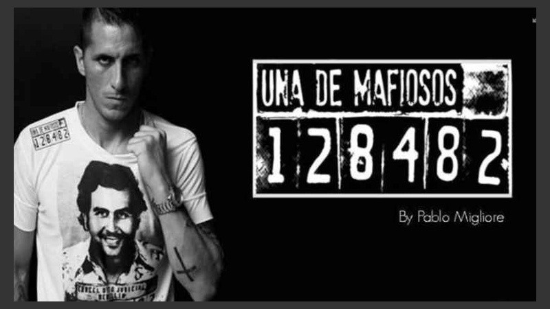 Pablo Escobar, uno de los personajes estampados en las remeras.