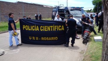 La escena del crimen en zona sur.