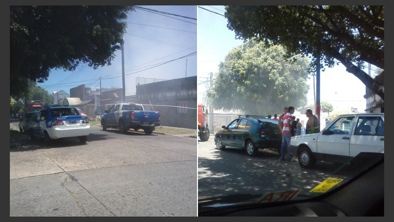 El siniestro se originó en el depósito del supermercado. 