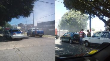 El siniestro se originó en el depósito del supermercado.