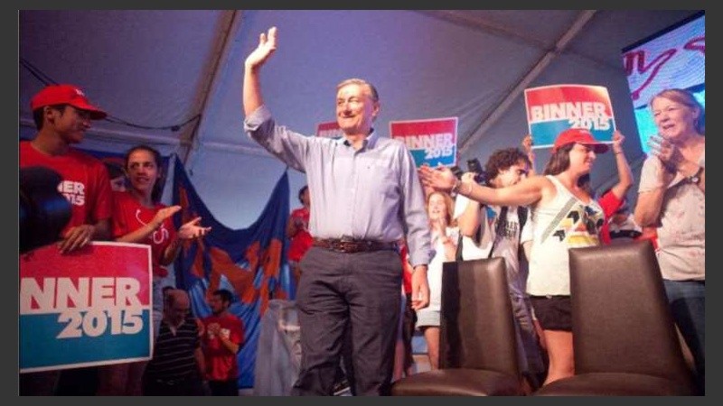 Binner en el acto de Mar del Plata.