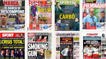 Casi todos los medios europeos se hacen un festín con la crisis barcelonista.