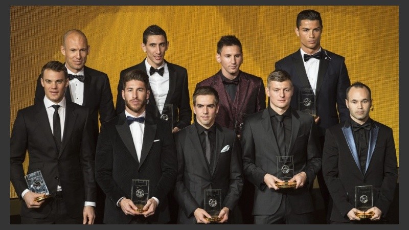 Nueve de los once que asistieron a la gala.