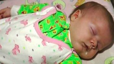 El bebé sobrevivió gracias al calor que le brindó el animal.