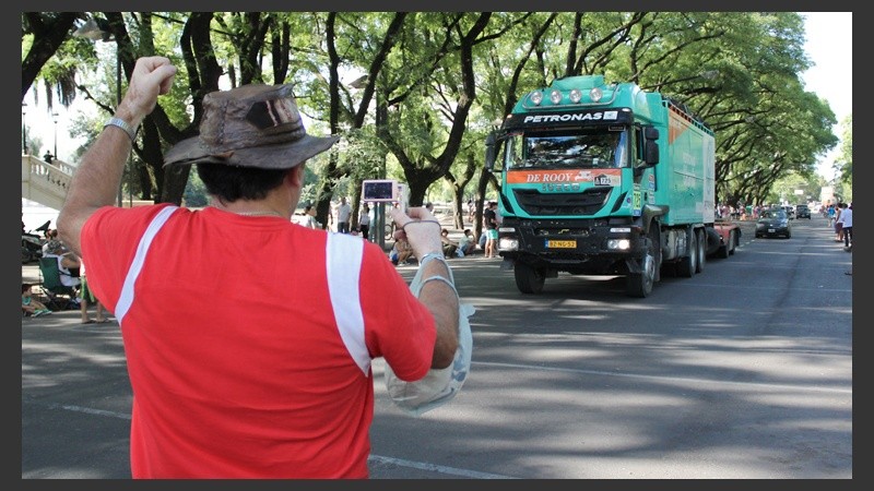 La fiesta del Dakar en su paso por Rosario.