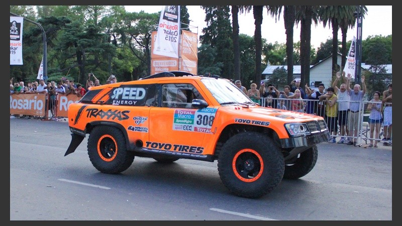 Robby Gordon, uno de los más ovacionados en su salida a Buenos Aires.
