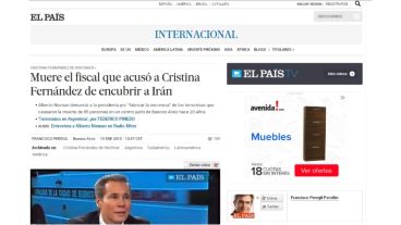 La muerte de Nisman en el español El País.