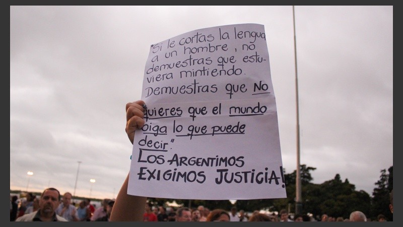 Otro de los carteles presentes en la marcha.