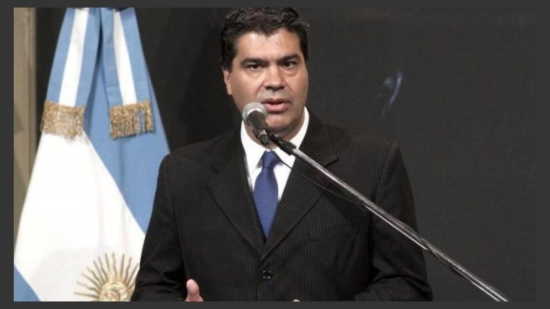 Capitanich en su habitual conferencia a los medios. 