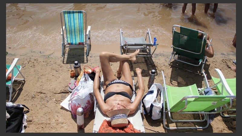 Sol y río, una buena combinación antes de que llegue el agua.